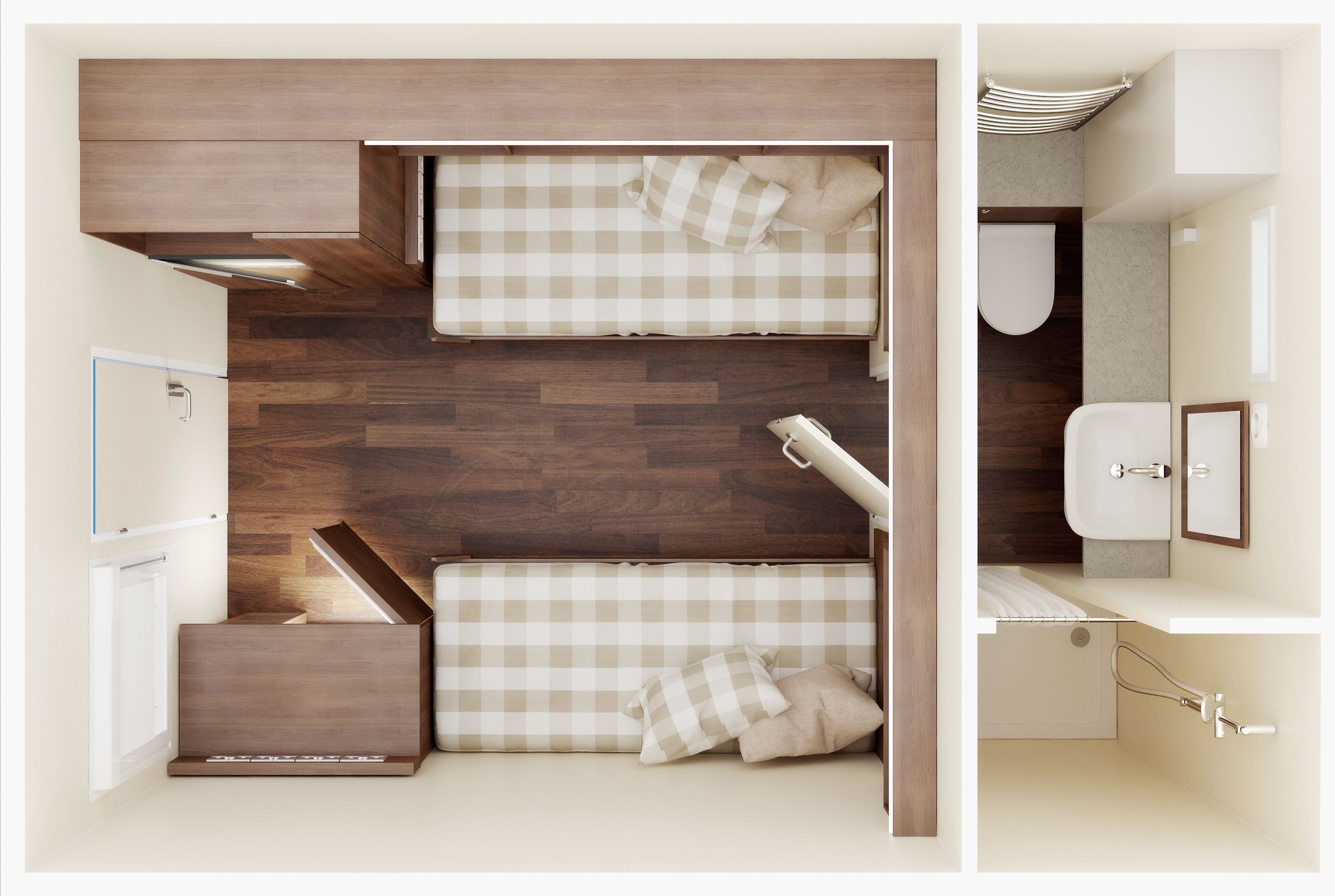 Bunkabin Bespoke Twin Sleeper Unit Floor Plan