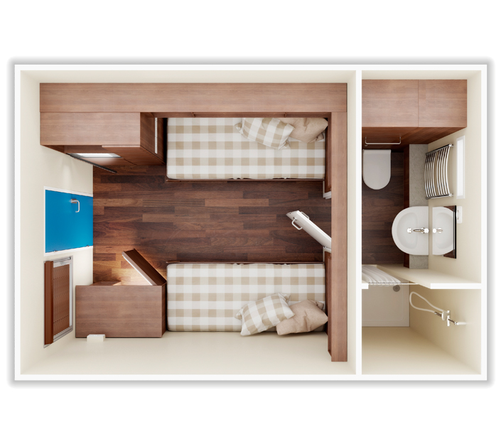 Bunkabin Deluxe Twin Sleeper Unit