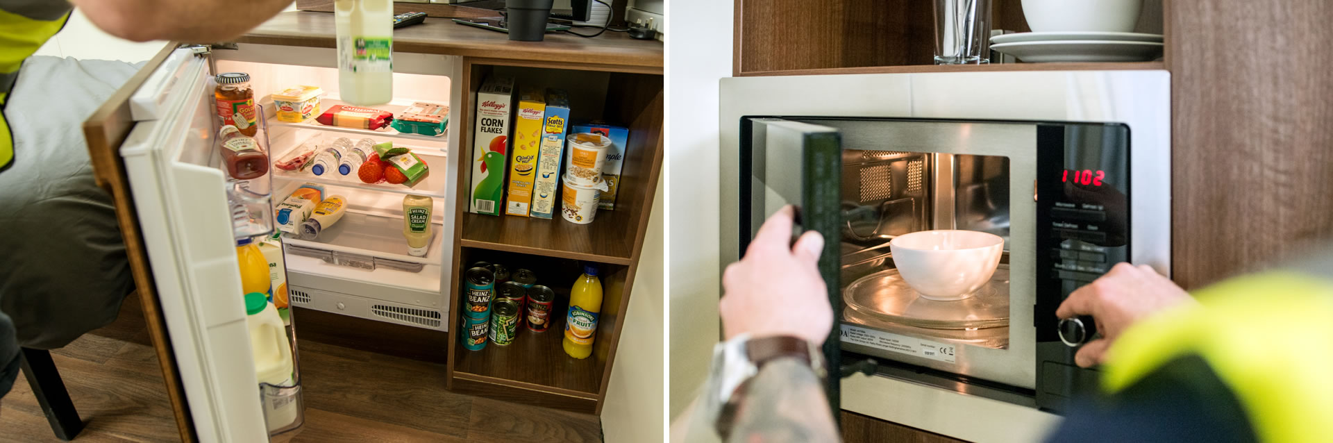 Bunkabin Bespoke Fridge and Microwave Oven